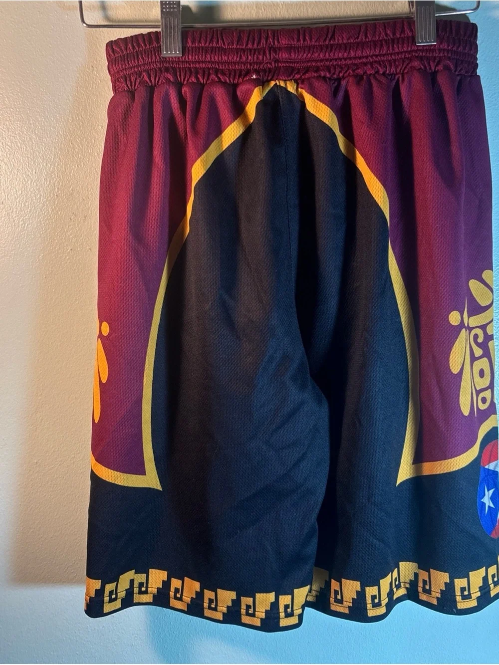 Basketball Shorts Mexico Puerto Rico Mi Raza Aztec Size Small